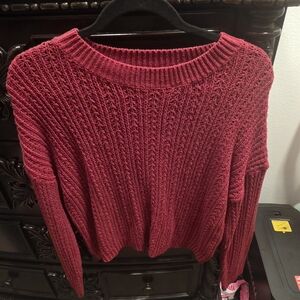 Women's Red Knit Sweater